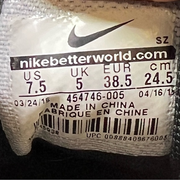 Nike Air Max 454746-005 Premium Black Metallic Hematite Women’s Sz 7.5 Running - Picture 10 of 10